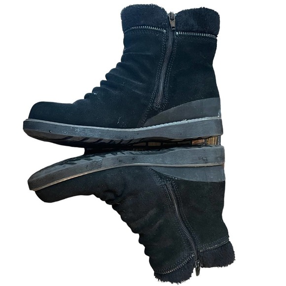 BareTraps Larkspur Black Suede Water Resistant Side-Zip Ankle Boots - Size 6 - Picture 12 of 16